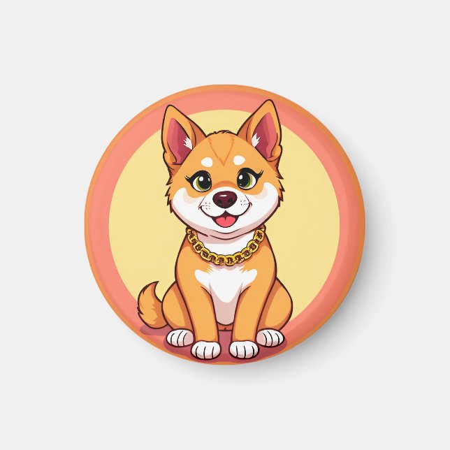 Adorable Cartoon Puppy Magnet (Front)