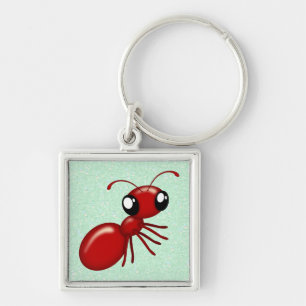 Adorable Cartoon Red Ant Custom Keychains