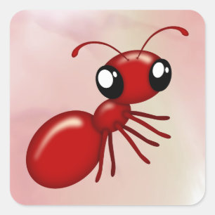 Adorable Cartoon Red Ant Sticker Sheets