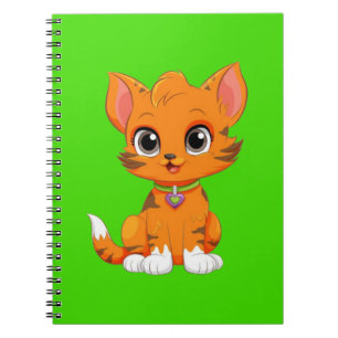 Adorable Cat Cartoon  Notebook