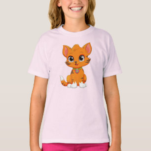 Adorable Cat Cartoon T-Shirt