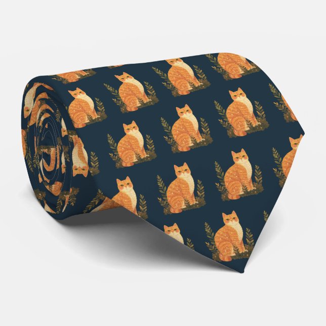 Adorable Cat Dad's Tie (Rolled)