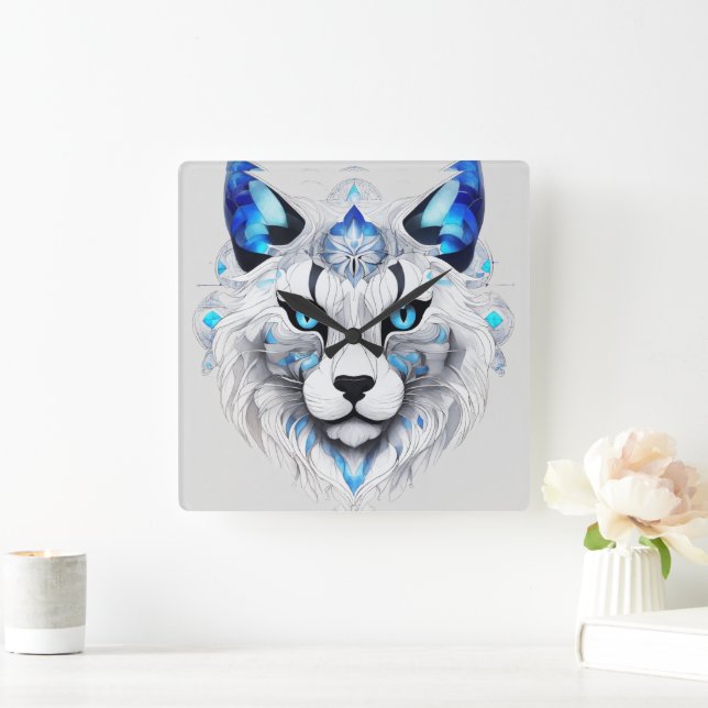 🐱 Adorable Cat Image Horloge Mur 🕰️ (Maison)