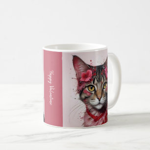 Adorable Cat in Disguise - Purrfect Valentine Fun Coffee Mug