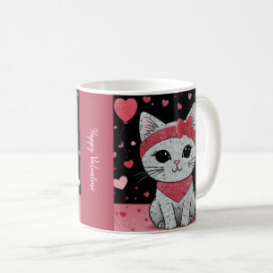 Adorable Cat in Disguise - Purrfect Valentine Fun Coffee Mug