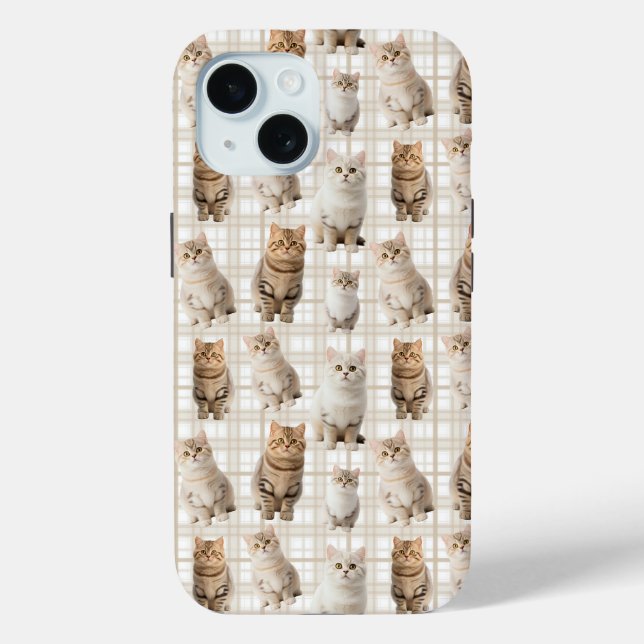 Adorable Cat iPhone 15 Phone Case  (Back)