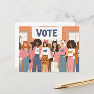 Adorable Cat Ladies Vote Postcard