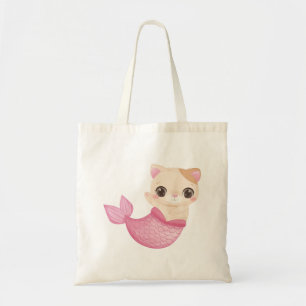 Adorable Cat Mermaid  (1) Tote Bag