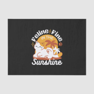 Adorable Cat Relaxing in the Sunshine – Summer Pet Tissue Paper