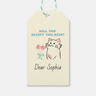Adorable Cat&Rose Gift Tags