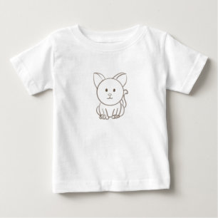 Adorable cat sketch baby T-Shirt