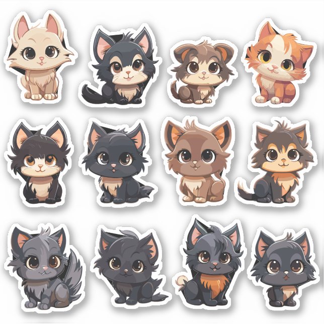 Adorable Cat Stickers (Front)