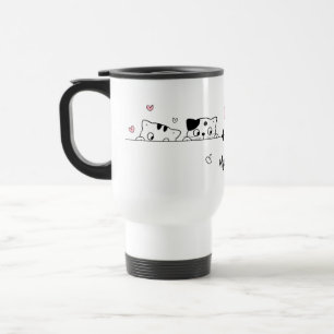 Adorable Cat Travel Mug – Cute and Minimalist