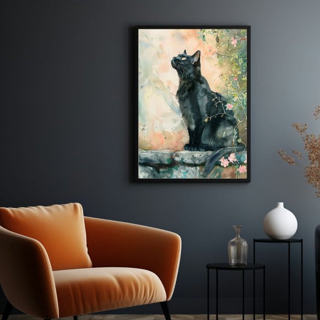 ADORABLE CAT WATERCOLOR ILLUSTRATION POSTER (Creator Uploaded)