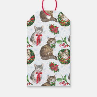 Adorable Cat Wreath Gift Tags
