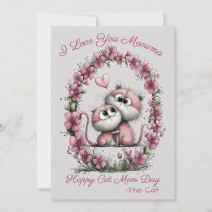Adorable Cats Cat Mom Greeting Card