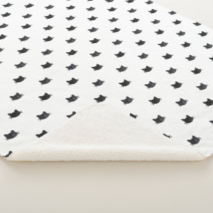 Adorable Cats Pattern Sherpa Blanket