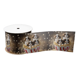 Adorable Cavalier Spaniel Puppies, Satin Ribbon