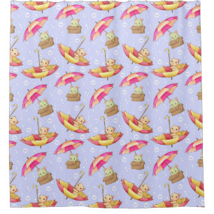 Adorable Chat Motif rideau de douche