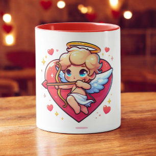 Adorable Cherub Cupid's Romantic Aim  Mug