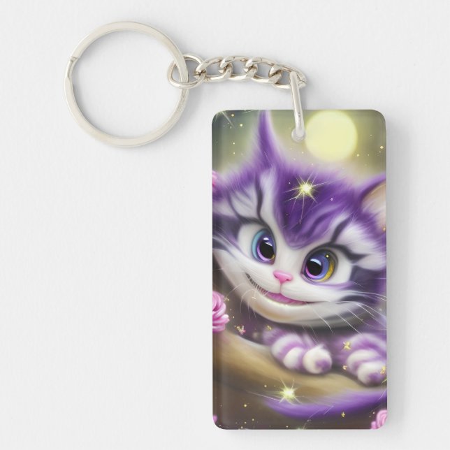 Adorable Cheshire Kitten Keychain (Front)