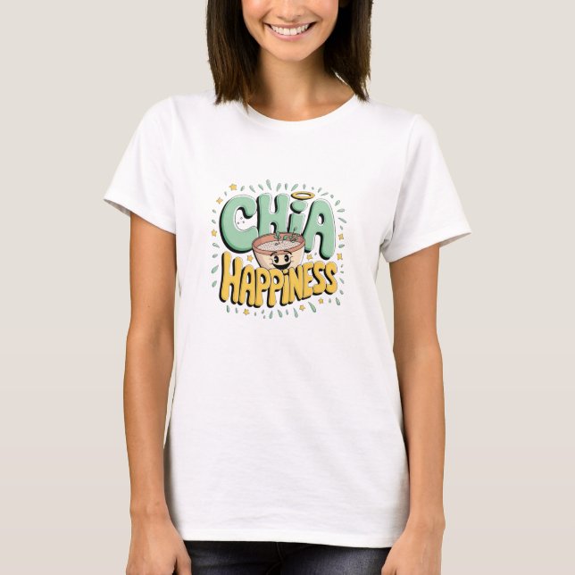 Adorable Chia Pudding Graphics for Healthy Fans T-Shirt (Front)