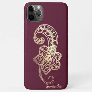 Adorable Chic Gold Paisley iPhone 11 Pro Max Case