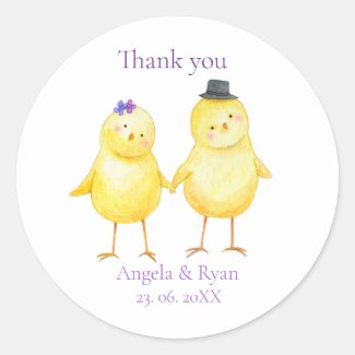 Adorable Chicks Little Birds Custom Wedding Favor