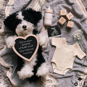 Adorable chiot grossesse faire-part