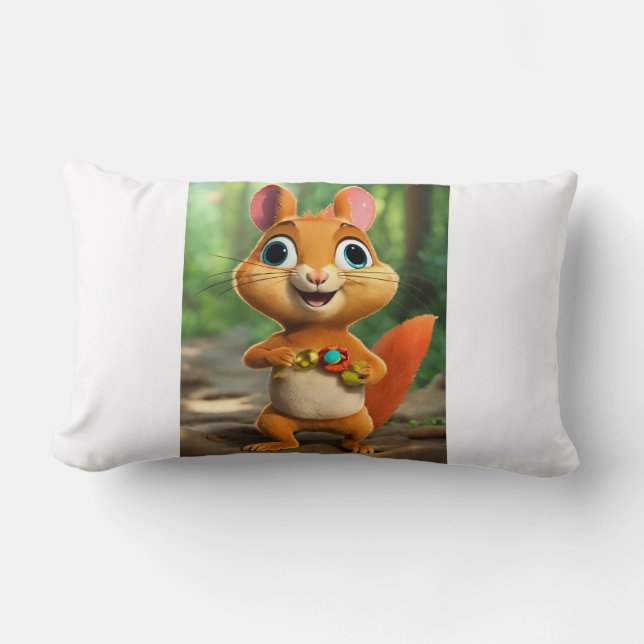 Adorable Chipmunk Forest Baby Pillow Designs (Front)