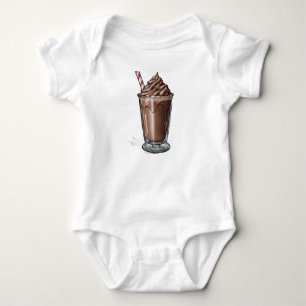 Adorable Chocolate Milkshake Baby Bodysuit