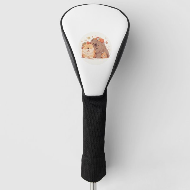 Adorable Chow Chows Classic T-Shirt Golf Head Cover (Front)