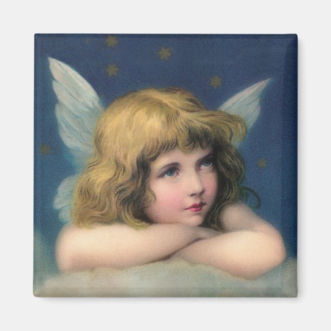 Adorable Christmas Angel Magnet (Front)