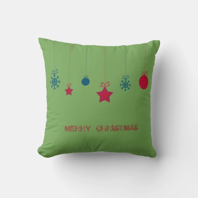 Adorable,Christmas Balls,Merry Christmas Throw Pillow (Front)