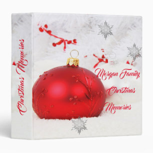 Adorable  Christmas Balls, Snowflakes Binder