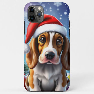 🐶🎄 Adorable Christmas Basset Dog Playful Joy ✨ iPhone 11 Pro Max Case