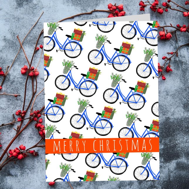 Adorable Christmas Bicycle Holiday Xmas Gifts Card (Adorable Christmas Bicycle Holiday Xmas Gifts CUSTOM Card
)