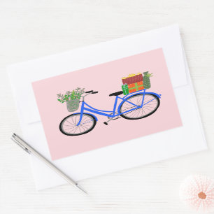 Adorable Christmas Bicycle Holiday Xmas Gifts Sticker