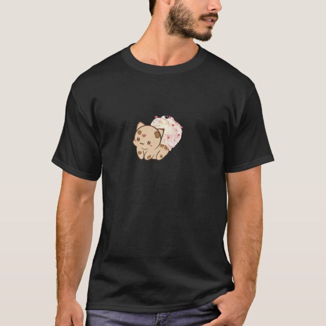 Adorable christmas candy ice cream manga monster L T-Shirt (Front)