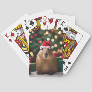 Adorable Christmas Capybara,  Playing Cards