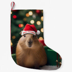 Adorable Christmas Capybara, Small Christmas Stocking
