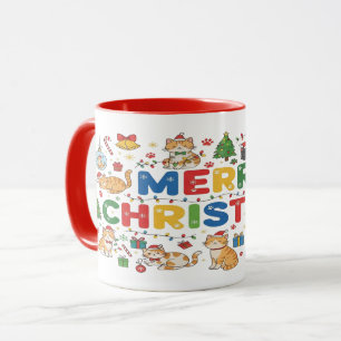 Adorable Christmas Cat Mug Gift for Cat Lovers