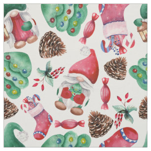 Adorable Christmas Gnomes  Fabric