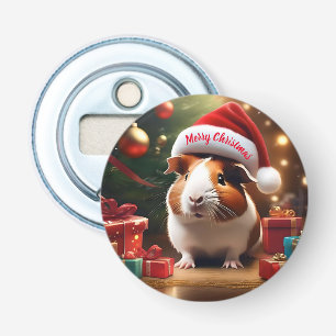 Adorable Christmas Guinea Pig, Bottle Opener