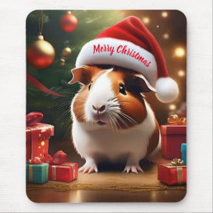 Adorable Christmas Guinea Pig,  Mouse Pad