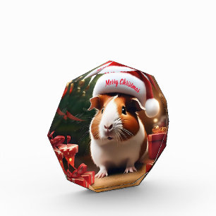 Adorable Christmas Guinea Pig,  Photo Block