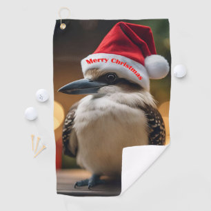 Adorable Christmas Kookaburra, Golf Towel