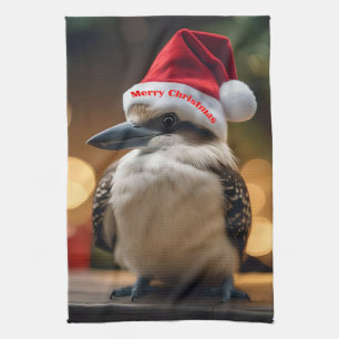 Adorable Christmas Kookaburra, Kitchen Towel