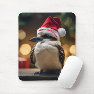 Adorable Christmas Kookaburra, Mouse Pad