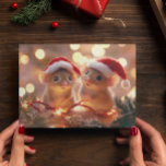 Adorable Christmas Mice Postcard<br><div class="desc">This design was created through digital art. It may be personalized by clicking the customize button and changing the photo, colour, adding a name, initials or your favourite words. Contact me at colorflowcreations@gmail.com if you with to have this design on another product. See more of my creations or follow me...</div>